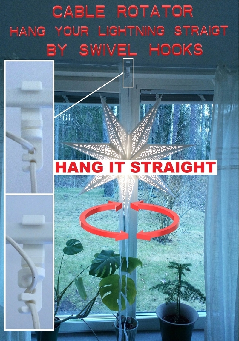 CABLE ROTATOR / ANGLER by swiveling hook