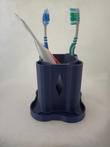 UNIQUE TOOTH BRUSH AND TOOTH PASTE HOLDER WITH DRIP TRAY 3D Print 417343
