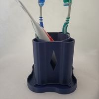 Small UNIQUE TOOTH BRUSH AND TOOTH PASTE HOLDER WITH DRIP TRAY 3D Printing 417343
