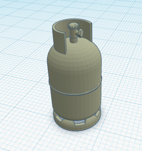 Gas Bottle + Valve RC Truck Scale 1:10 3D Print 417386