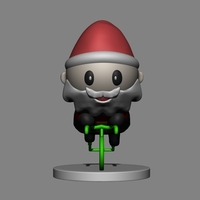 Small Santa Claus Bike Cute 3D Printing 417392