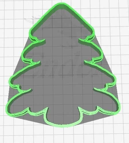 SNOW TREE COOKIE CUTTER- CORTANTE ARBOL NEVADO 3D model 3D Print 417417