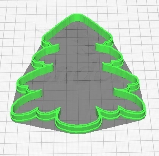 SNOW TREE COOKIE CUTTER- CORTANTE ARBOL NEVADO 3D model 3D Print 417419