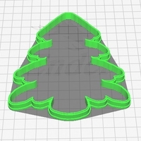 SNOW TREE COOKIE CUTTER- CORTANTE ARBOL NEVADO 3D model - Thumbnail 3