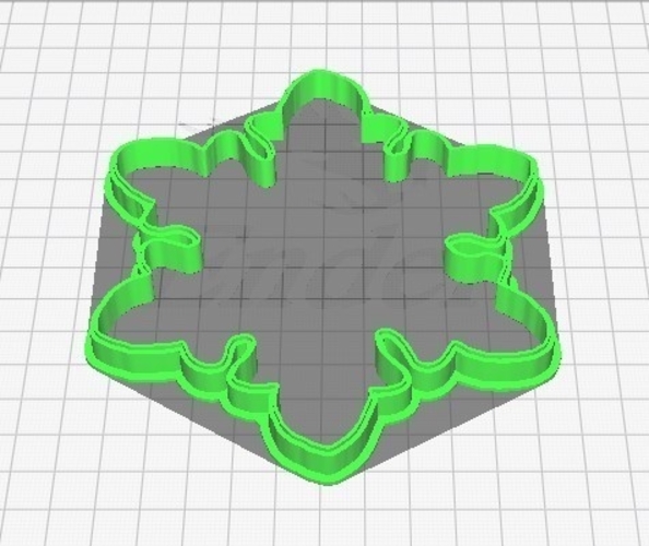 cookie cutter snowflake- copo de nieve cortante de galletitas 3D Print 417421