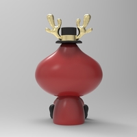 Home Decoration Cool Deer Figurine For Interior Big Mouth - Thumbnail 1