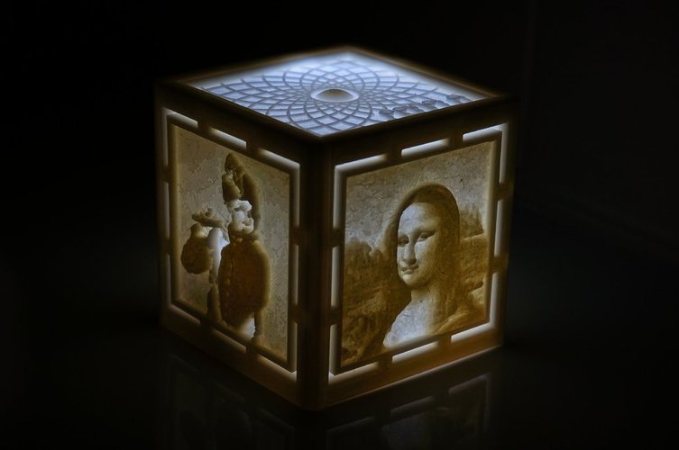 [PICtart] Lightcube with Lithophane Paintings 3D Print 41920