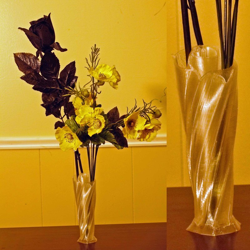 Twisted Rose Vase