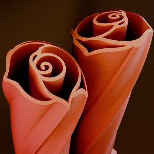 Twisted Rose Vase 3D Print 42108
