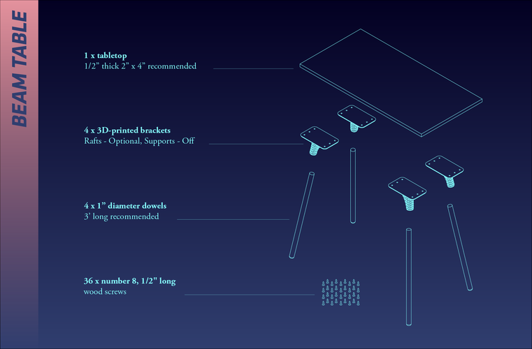 Beam Table 3D Print 42360