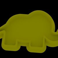 Small Elephant cookie cutter 3D Printing 42416