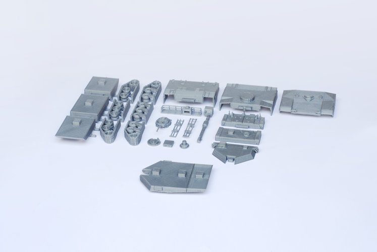M1 Abrams Tank Model Kit - 25 body parts 3D Print 42456
