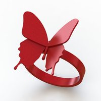 Small Butterfly Ring - US size #9 3D Printing 42827