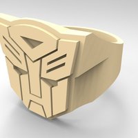 Small Autobot ring - US size #6 3D Printing 42830