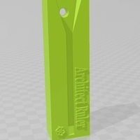 Small 3sided Architect Ruler Shelf 3D Printing 428398