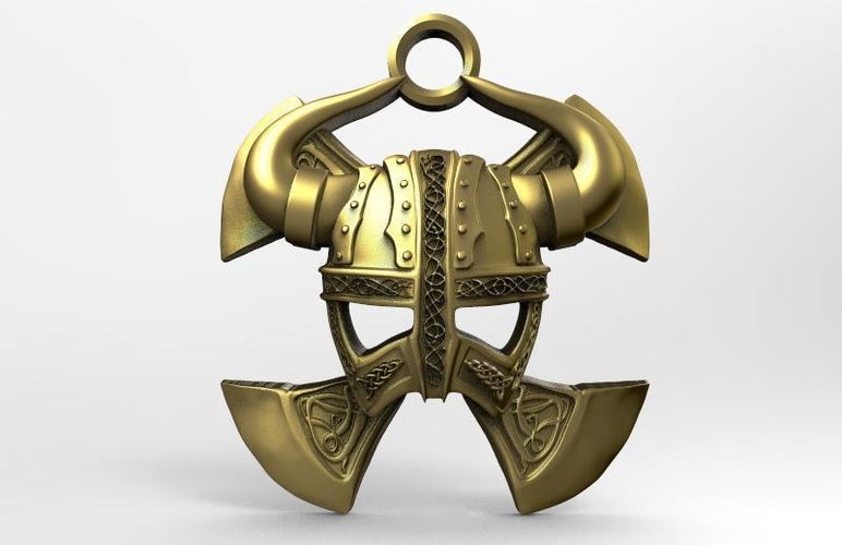 Viking helmet pendant 3D Print 428641