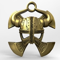 Viking helmet pendant - Thumbnail 1