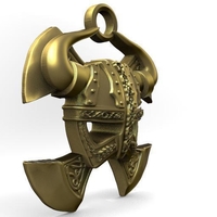 Viking helmet pendant - Thumbnail 2