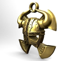 Viking helmet pendant - Thumbnail 3