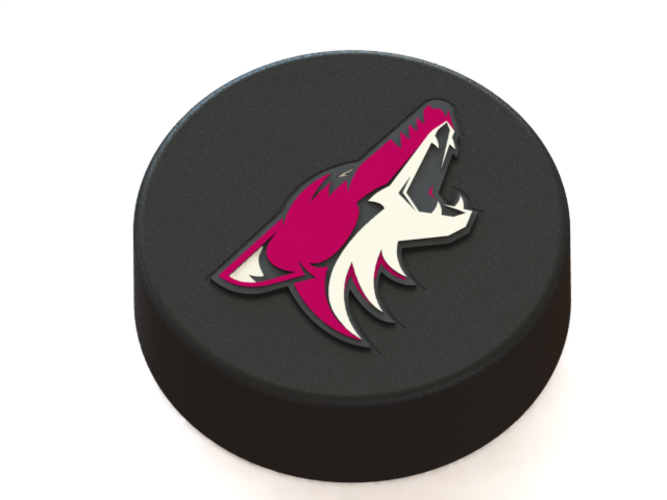 Arizona Coyotes logo on hockey puck 3D Print 43226