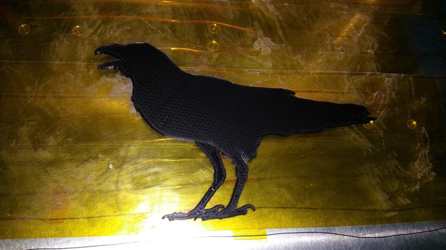 Raven silhouette 3D Print 43871
