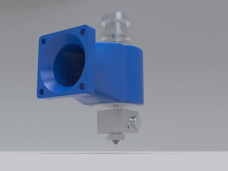 E3D V5 Fan Duct for MendelMax standard X Carriage