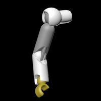 Small Humanoid Poseable Limb Attachment 3D Printing 44011