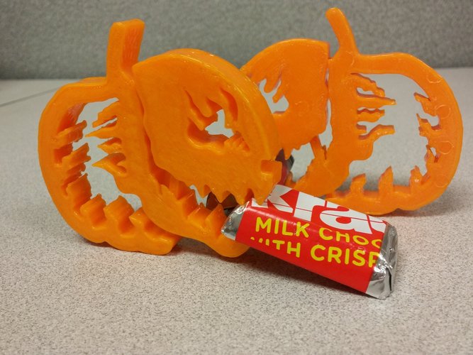 Pumpkin Jack o Lantern Clipz, Halloween Ready, Snack Ready 3D Print 44032