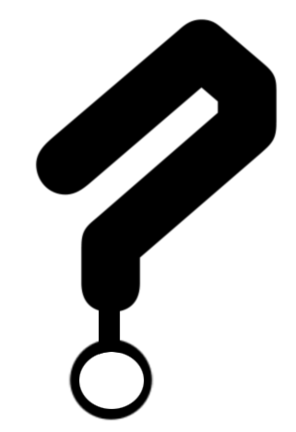 Wonky Question mark (keychain)