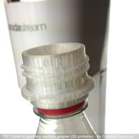 Small PET bottle to sparkling machine adapter (SodaStream-compatible) 3D Printing 44221