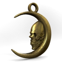 skull moon pendant - Thumbnail 3