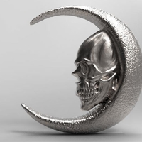 skull moon pendant - Thumbnail 6