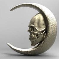 skull moon pendant - Thumbnail 8