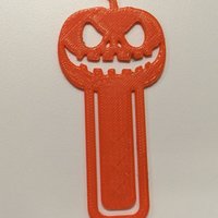 Small Pumpkin Bookmark for Halloween Reading 3D Printing 44292