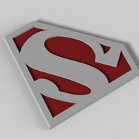 Small Superman Logo 3D Printing 44326