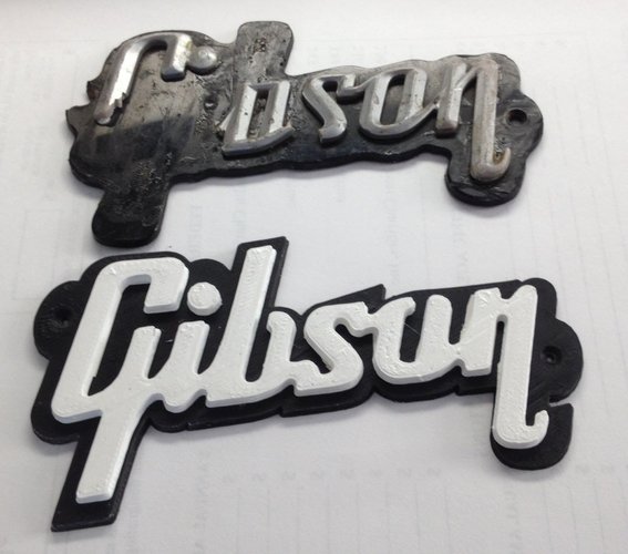 Gibson amplifier name plate 3D Print 44377