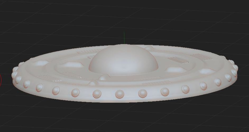UFO low poly high dome 3D Print 44380