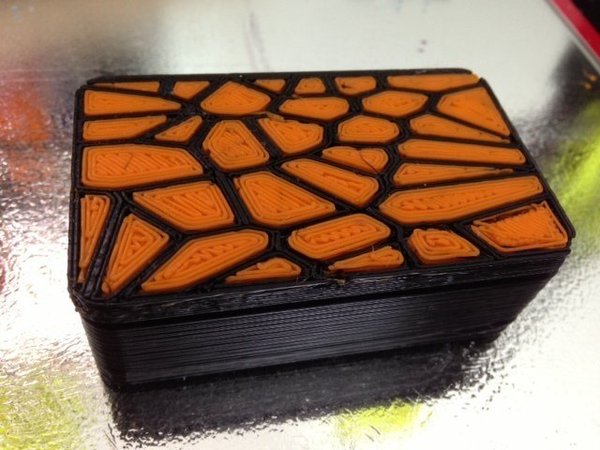 Giftbox with 2-colored voronoistyle lid