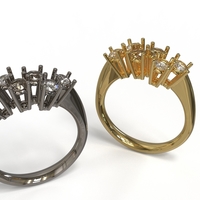 sapphire and diamond ring - Thumbnail 2