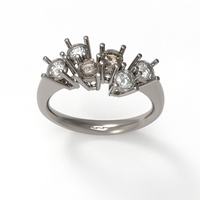 sapphire and diamond ring - Thumbnail 3