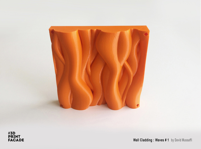 Wall Cladding "Waves" #1 3D Print 44536