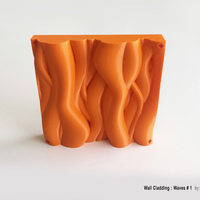 Small Wall Cladding "Waves" #1 3D Printing 44536