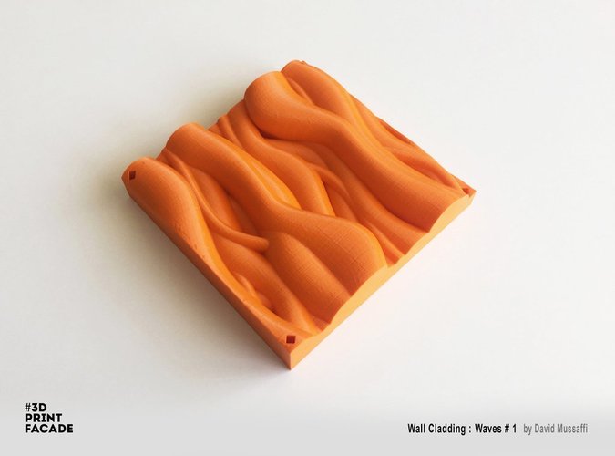 Wall Cladding "Waves" #1 3D Print 44537