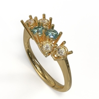 sapphire and diamond ring - Thumbnail 16