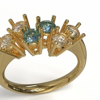 sapphire and diamond ring - Thumbnail 17