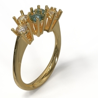 sapphire and diamond ring - Thumbnail 20