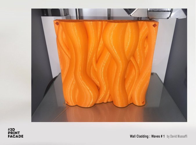 Wall Cladding "Waves" #1 3D Print 44538