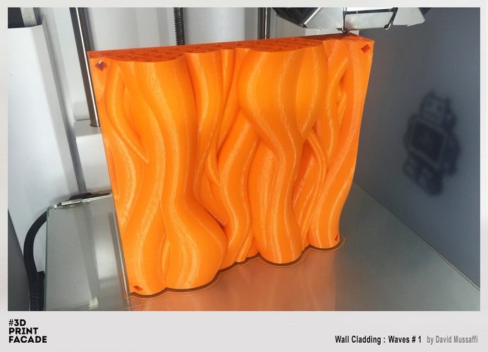 Wall Cladding "Waves" #1 3D Print 44541