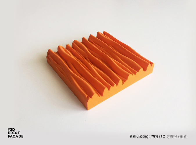 Wall Cladding "Waves" #2 3D Print 44542