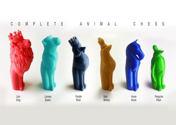 Complete Animal Chess 3D Print 44647